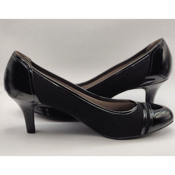 Life Stride Soft System Petunia Sz 11 Blk 3" Heels Patent Heels Toes Rim To Insi - Picture 6 of 9
